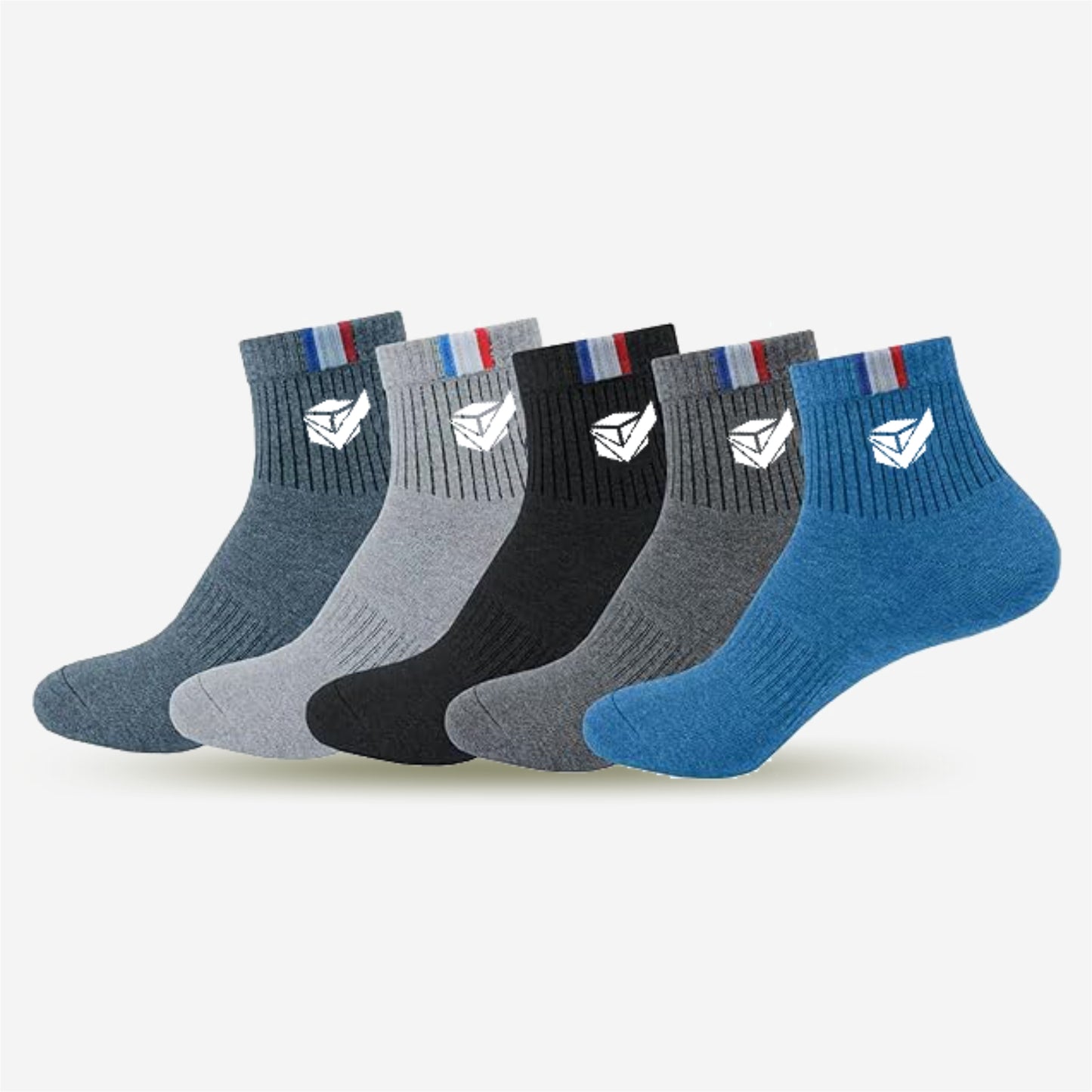 Unisex soft Cotton Men And Women Solid color Socks | Pack Of 5