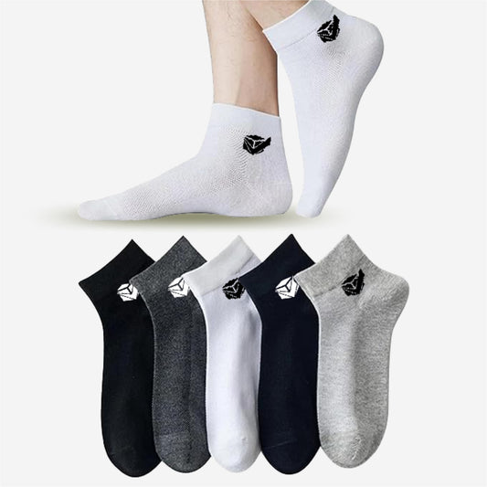 Unisex Cotton Men And Women Solid Ankle Length Socks (Pack Of 5)