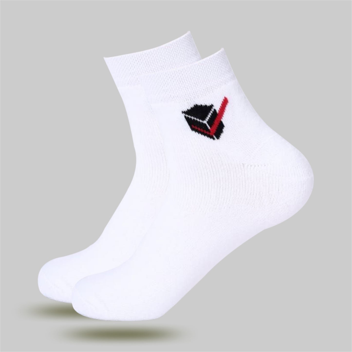 BUYBOX Ankel length White socks (Pack of 2)